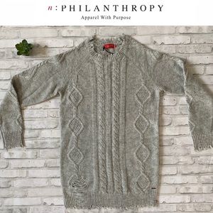 n:PHILANTHROPY | NWT Distressed Cable Knit Dress Size S